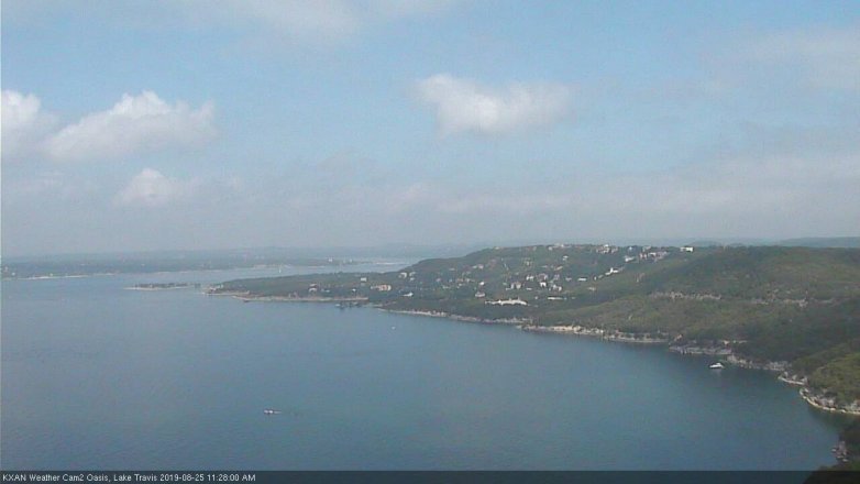 Lake Travis webcam, August 25, 2019 10:30 AM CT