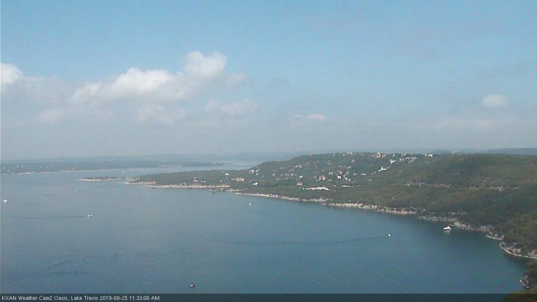 Lake Travis webcam, August 25, 2019 10:35 AM CT