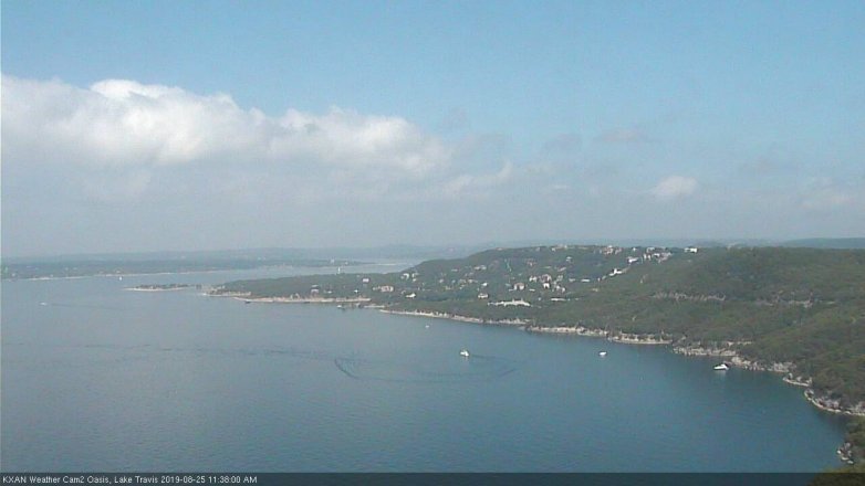 Lake Travis webcam, August 25, 2019 10:40 AM CT
