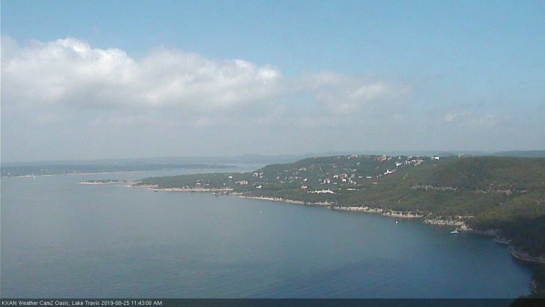 Lake Travis webcam, August 25, 2019 10:45 AM CT