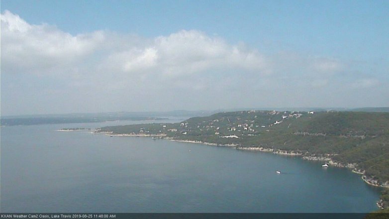 Lake Travis webcam, August 25, 2019 10:50 AM CT