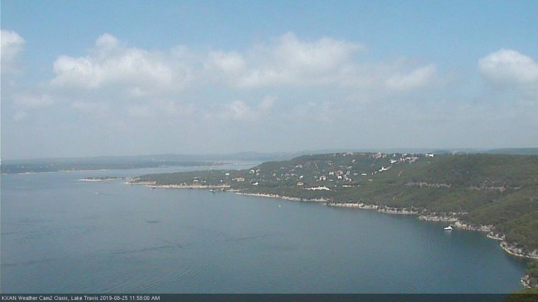 Lake Travis webcam, August 25, 2019 11:00 AM CT