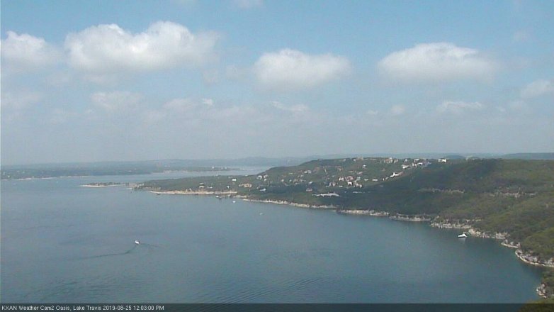Lake Travis webcam, August 25, 2019 11:05 AM CT