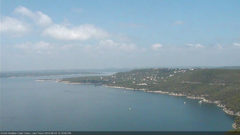 Lake Travis webcam, August 25, 2019 11:20 AM CT