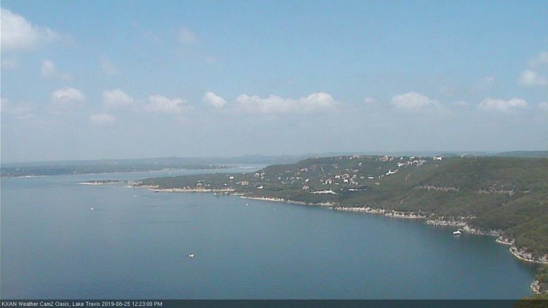 Lake Travis webcam, August 25, 2019 11:25 AM CT
