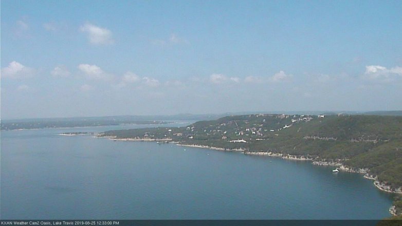 Lake Travis webcam, August 25, 2019 11:35 AM CT