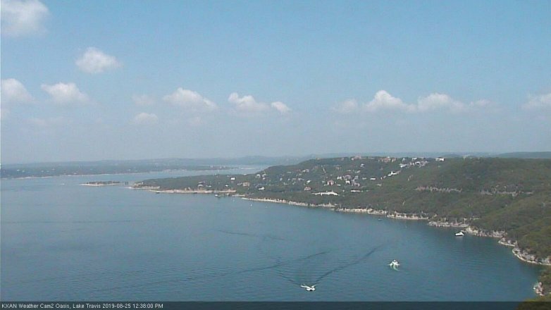 Lake Travis webcam, August 25, 2019 11:40 AM CT