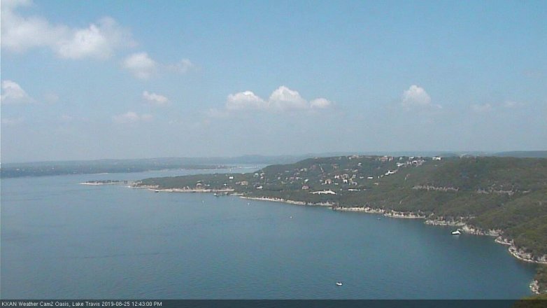 Lake Travis webcam, August 25, 2019 11:45 AM CT