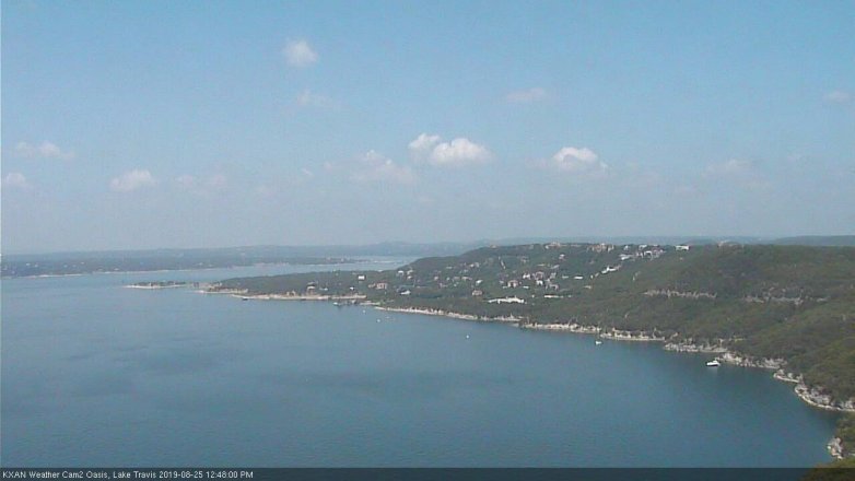 Lake Travis webcam, August 25, 2019 11:50 AM CT