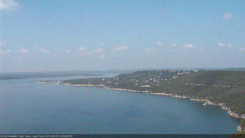 Lake Travis webcam, August 25, 2019 11:55 AM CT