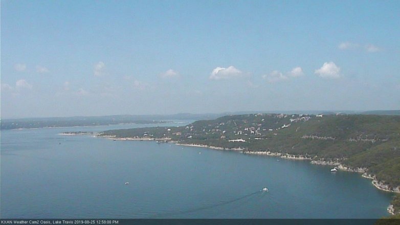 Lake Travis webcam, August 25, 2019 12:00 PM CT