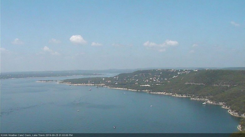 Lake Travis webcam, August 25, 2019 12:05 PM CT