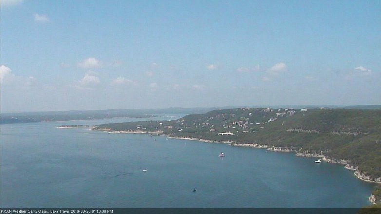 Lake Travis webcam, August 25, 2019 12:15 PM CT