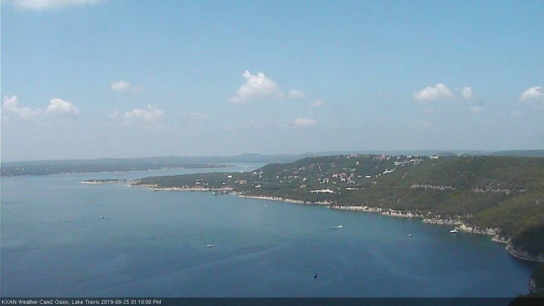 Lake Travis webcam, August 25, 2019 12:20 PM CT