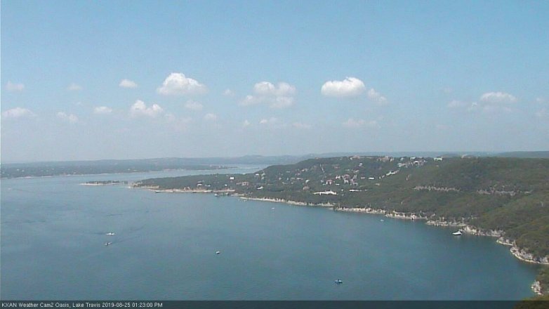 Lake Travis webcam, August 25, 2019 12:25 PM CT