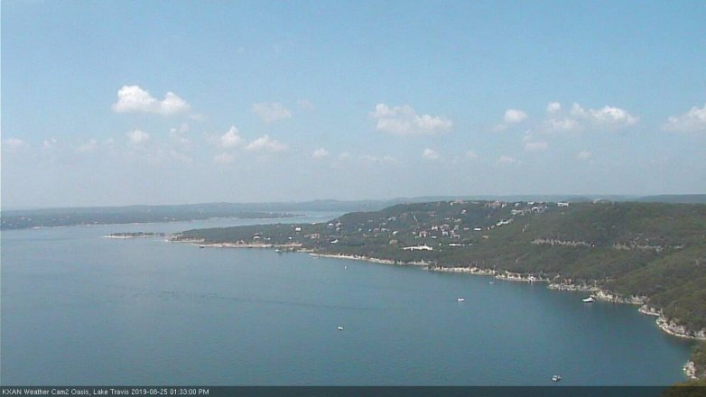 Lake Travis webcam, August 25, 2019 12:35 PM CT