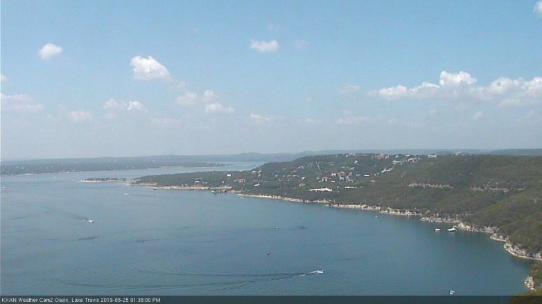 Lake Travis webcam, August 25, 2019 12:40 PM CT