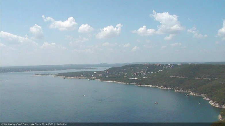 Lake Travis webcam, August 25, 2019 1:30 PM CT
