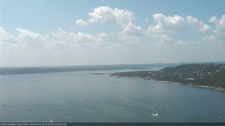 Lake Travis webcam, August 25, 2019 2:05 PM CT