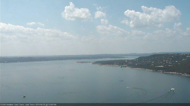 Lake Travis webcam, August 25, 2019 2:15 PM CT