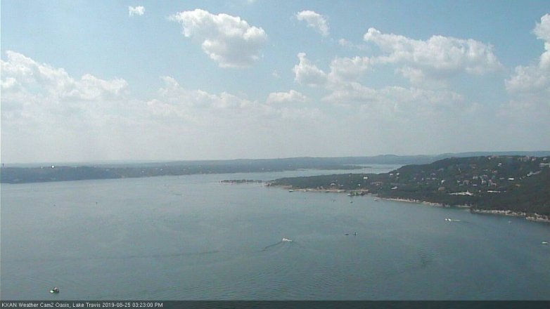 Lake Travis webcam, August 25, 2019 2:25 PM CT