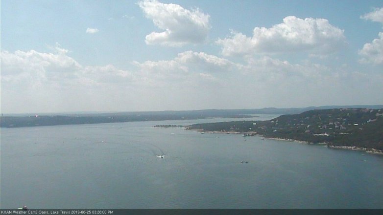 Lake Travis webcam, August 25, 2019 2:30 PM CT