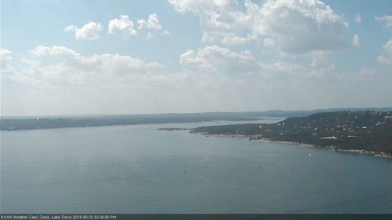 Lake Travis webcam, August 25, 2019 2:40 PM CT