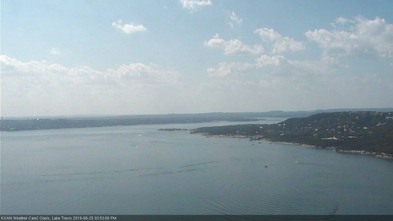 Lake Travis webcam, August 25, 2019 2:55 PM CT