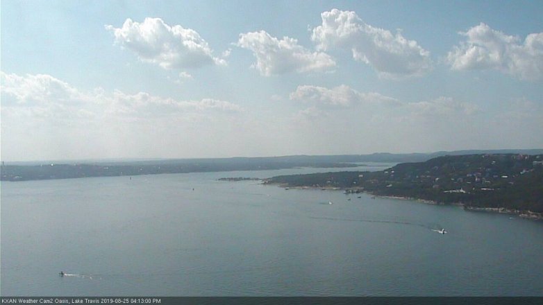 Lake Travis webcam, August 25, 2019 3:15 PM CT