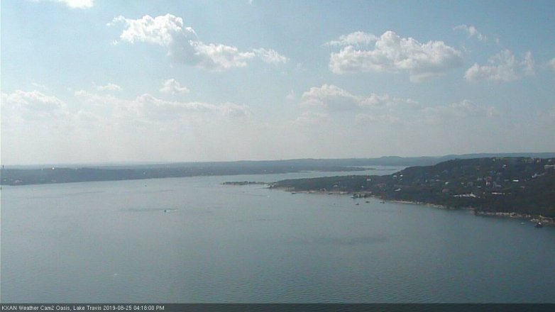 Lake Travis webcam, August 25, 2019 3:20 PM CT