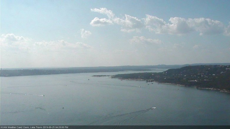 Lake Travis webcam, August 25, 2019 3:30 PM CT
