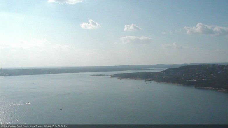 Lake Travis webcam, August 25, 2019 4:00 PM CT