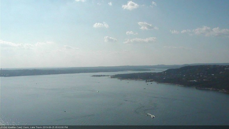 Lake Travis webcam, August 25, 2019 4:05 PM CT