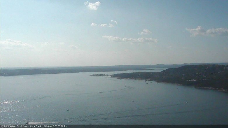 Lake Travis webcam, August 25, 2019 4:10 PM CT
