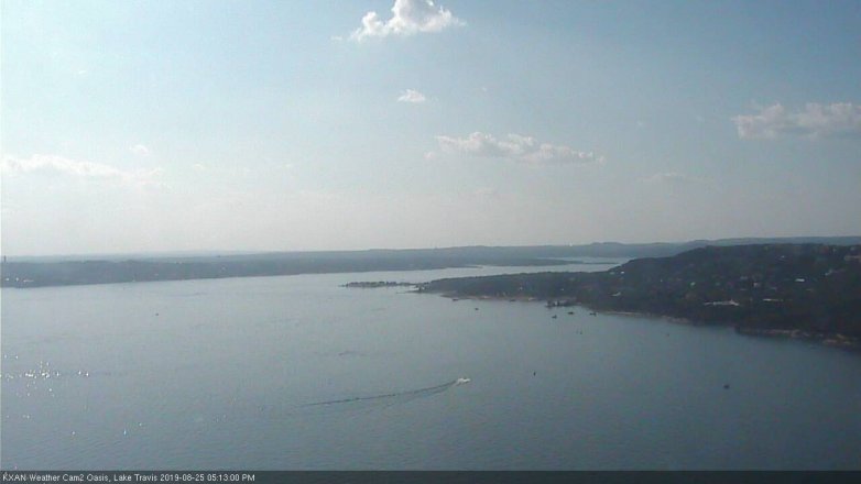 Lake Travis webcam, August 25, 2019 4:15 PM CT