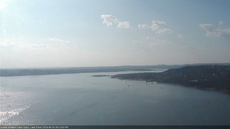 Lake Travis webcam, August 25, 2019 4:25 PM CT