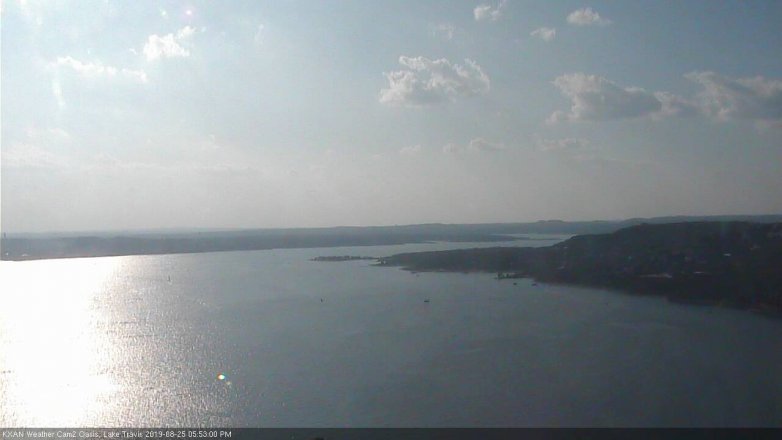 Lake Travis webcam, August 25, 2019 4:55 PM CT