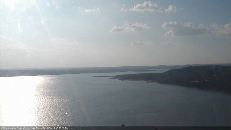 Lake Travis webcam, August 25, 2019 5:00 PM CT