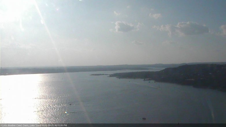 Lake Travis webcam, August 25, 2019 5:05 PM CT