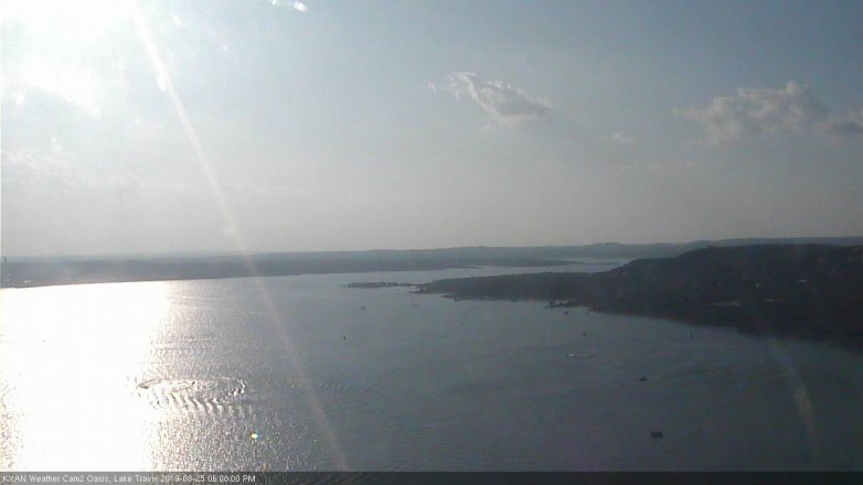 Lake Travis webcam, August 25, 2019 5:10 PM CT