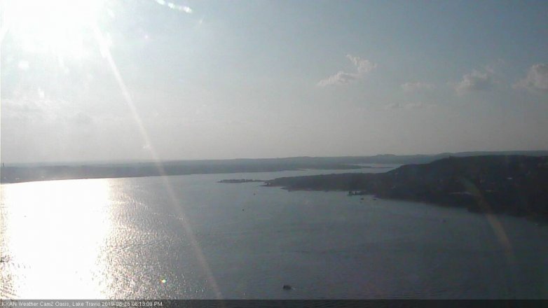 Lake Travis webcam, August 25, 2019 5:15 PM CT