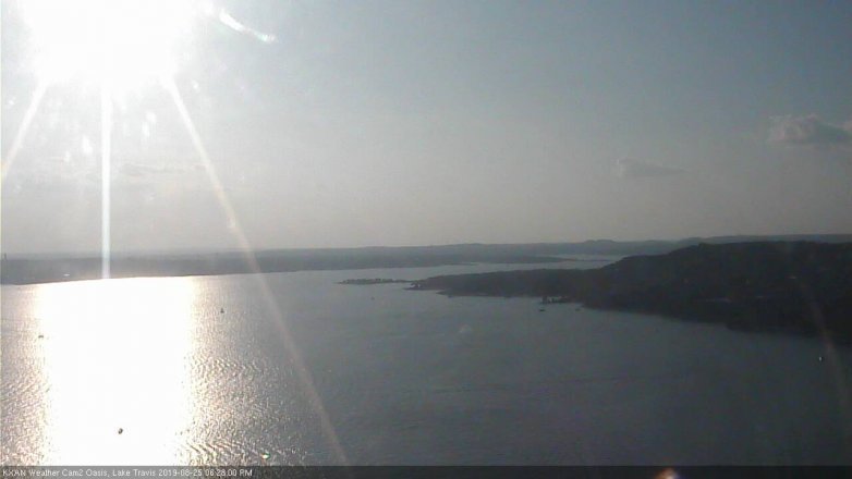 Lake Travis webcam, August 25, 2019 5:30 PM CT