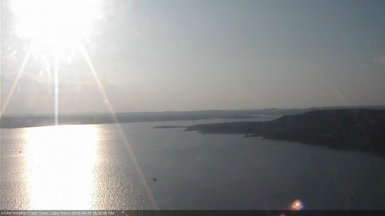 Lake Travis webcam, August 25, 2019 5:40 PM CT