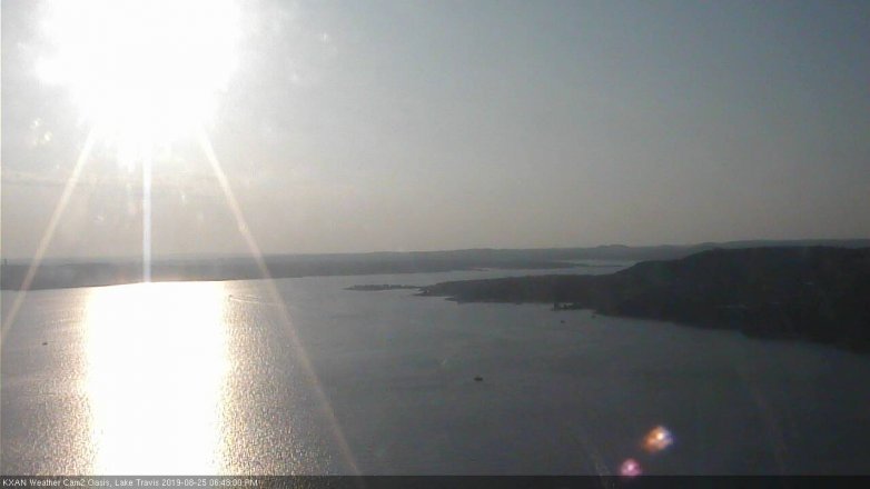 Lake Travis webcam, August 25, 2019 5:50 PM CT