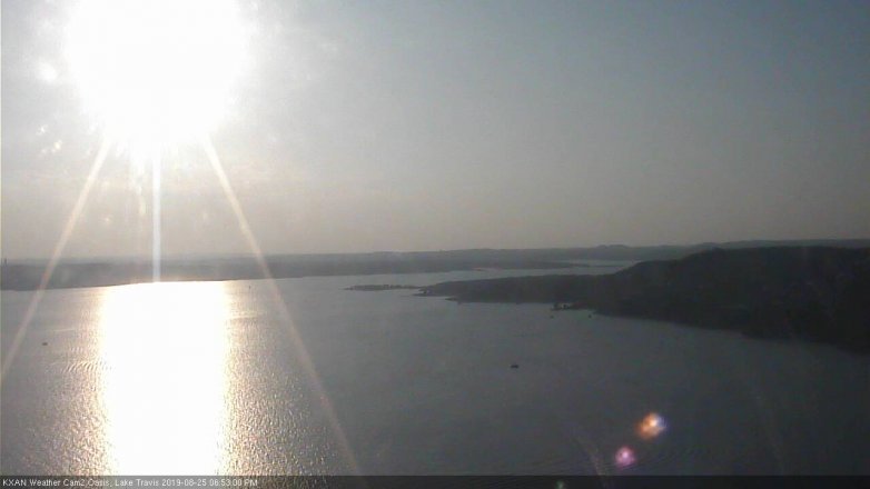 Lake Travis webcam, August 25, 2019 5:55 PM CT