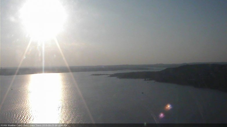 Lake Travis webcam, August 25, 2019 6:00 PM CT