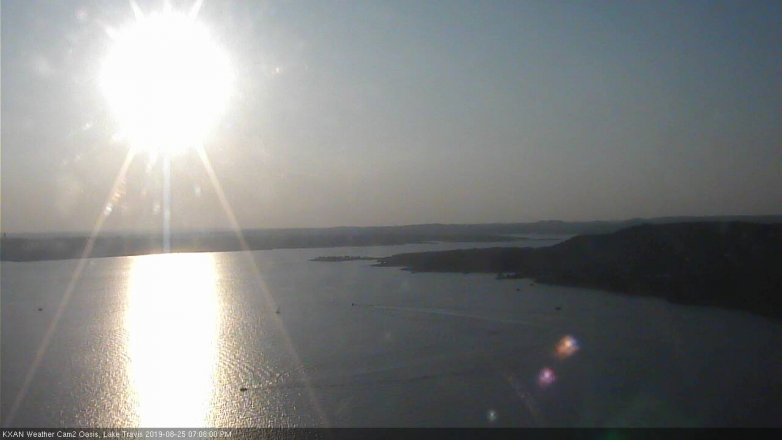 Lake Travis webcam, August 25, 2019 6:10 PM CT