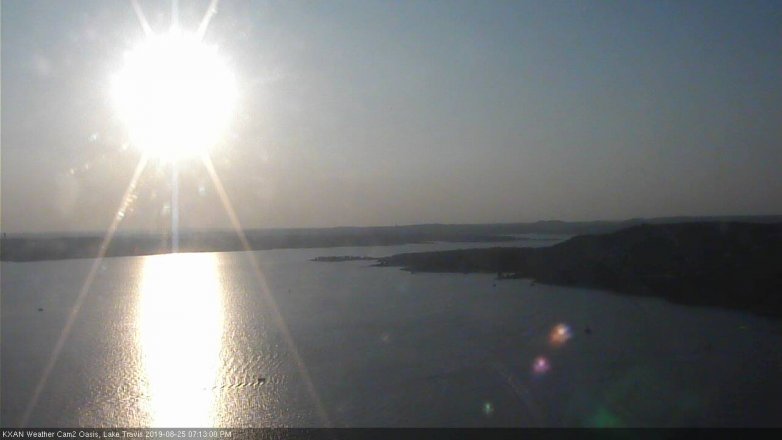 Lake Travis webcam, August 25, 2019 6:15 PM CT