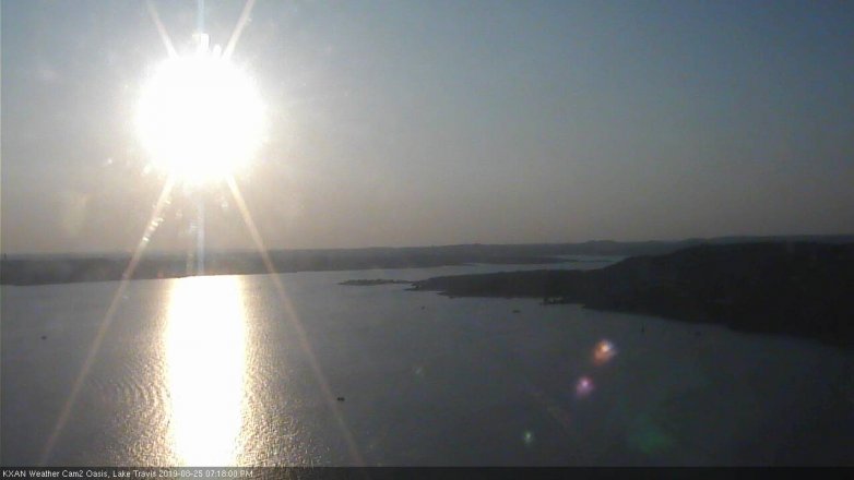 Lake Travis webcam, August 25, 2019 6:20 PM CT