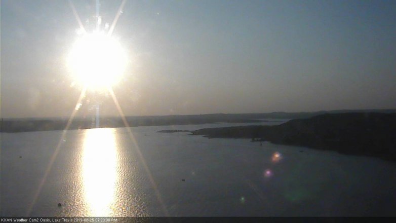 Lake Travis webcam, August 25, 2019 6:25 PM CT